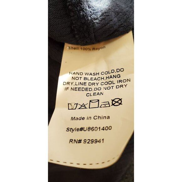 Weekend Suzanne Betro Women's Blue Plus Size Blouse 1X V Neck Lace Accent - Picture 4 of 4